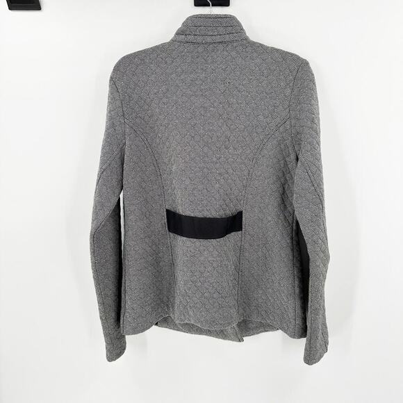 Cabi Herringbone Cotton Quilted Moto Jacket‎ Women's Size Medium FLAWED - Picture 2 of 16